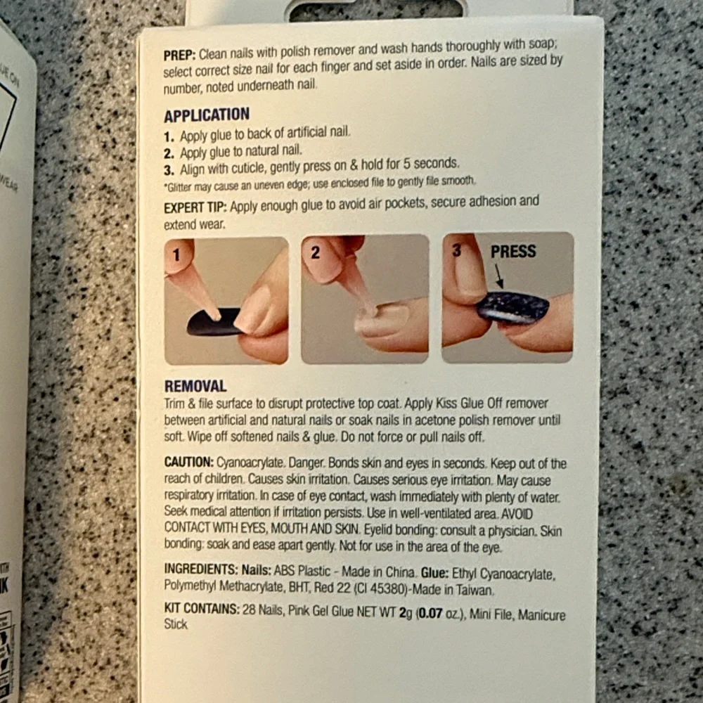 Kiss Gel pink ready to wear glue included 28 nails soft pink gel fantasy 3 boxes - Picture 5 of 6